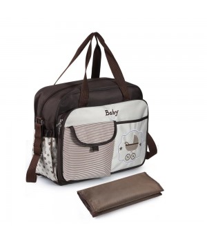 Dark Brown Unisex Messenger Diaper Bag